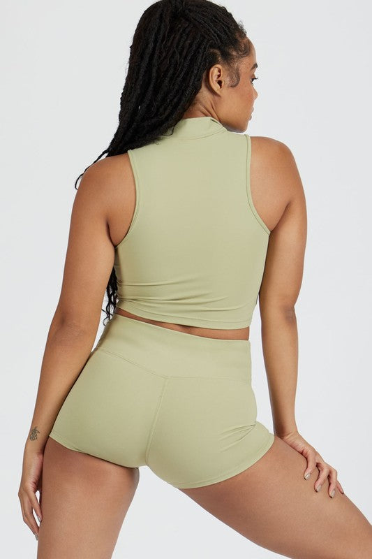 High Neck Cut Off Tank | Available in 5 Colors